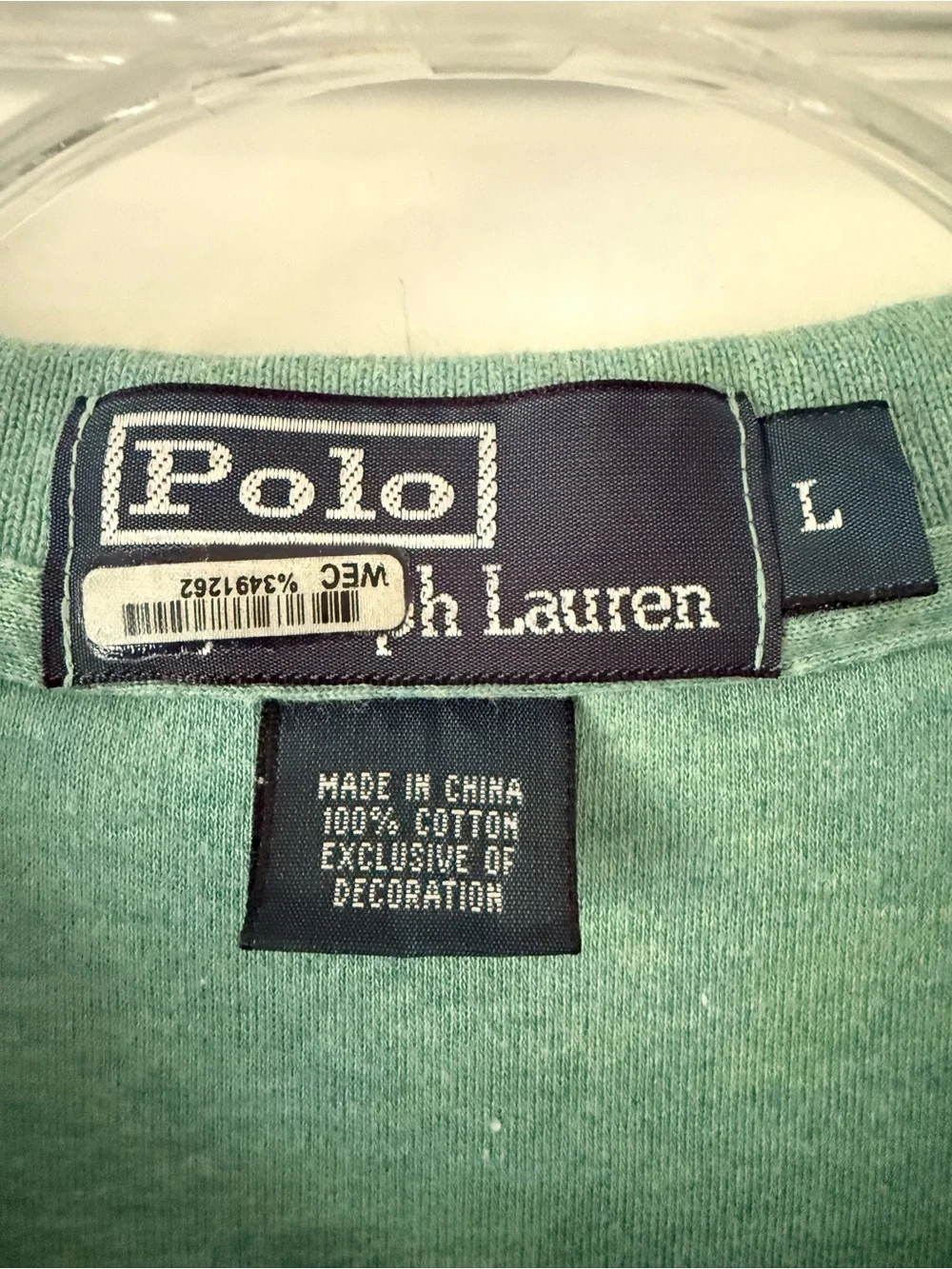 Polo by Ralph Lauren Seafoam Green Short-Sleeve Polo Shirt Size L